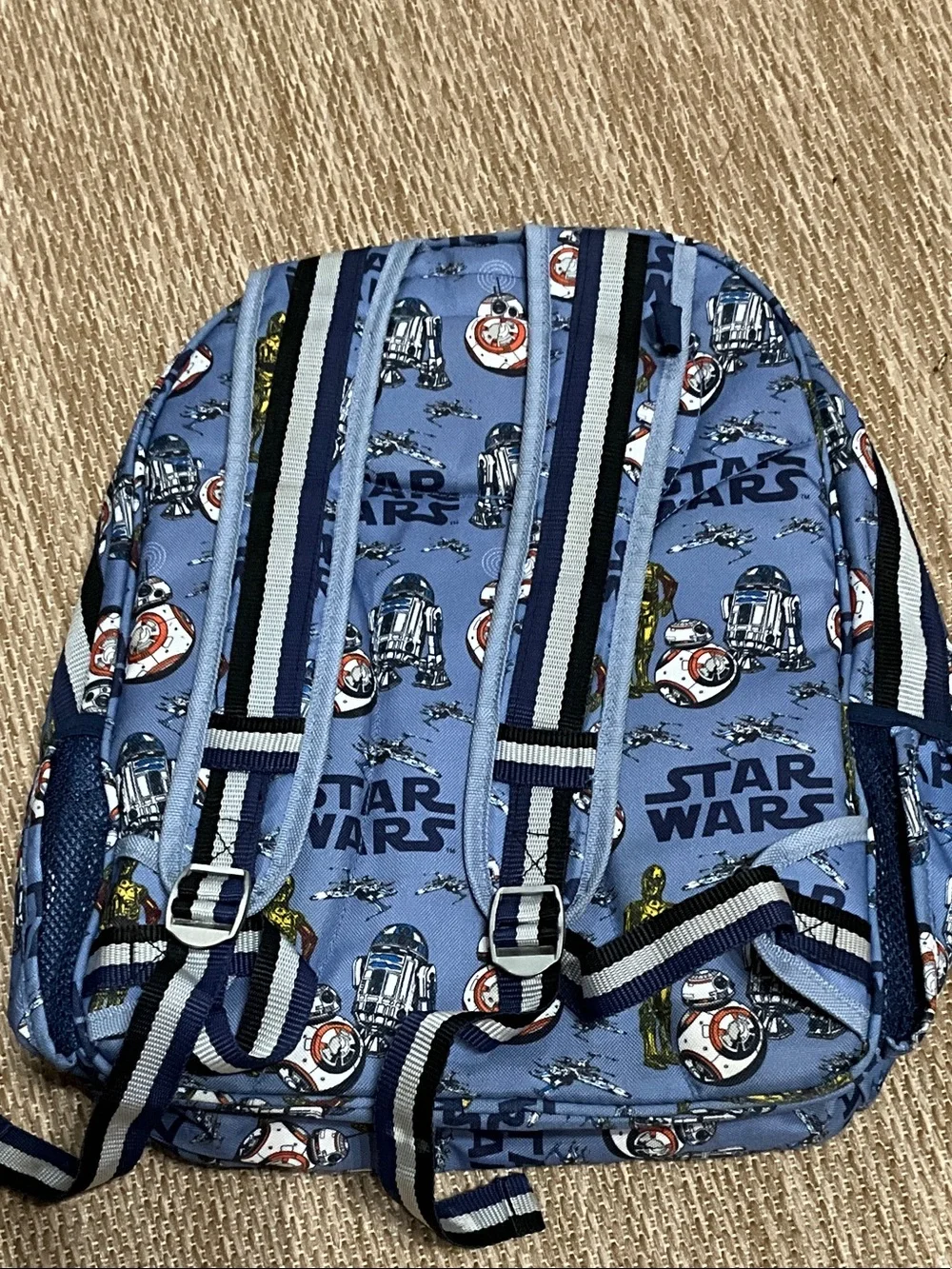 Pottery Barn Kids Blue Star Wars Droid Print Backpack